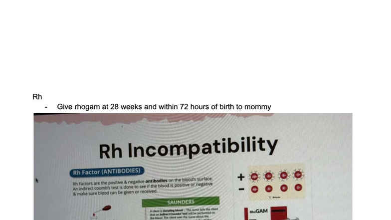 Rh Incompatibility & RhoGAM Administration Guidelines (St) - Studocu