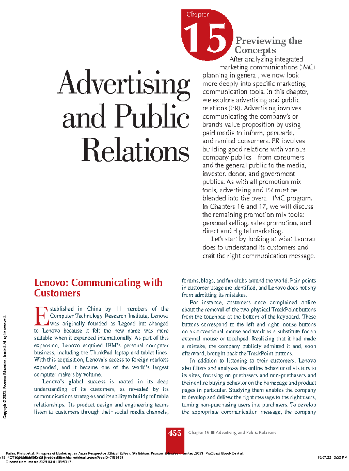 Chapter 15 Advertising and Public Relations - Principles of Marketing ...
