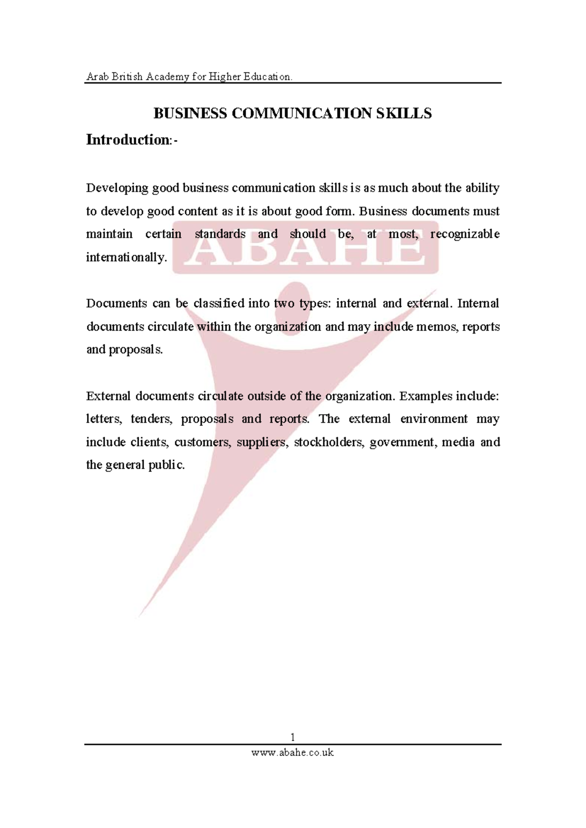 **BUS 101: Intro to Business Communication Skills Overview** - Studocu