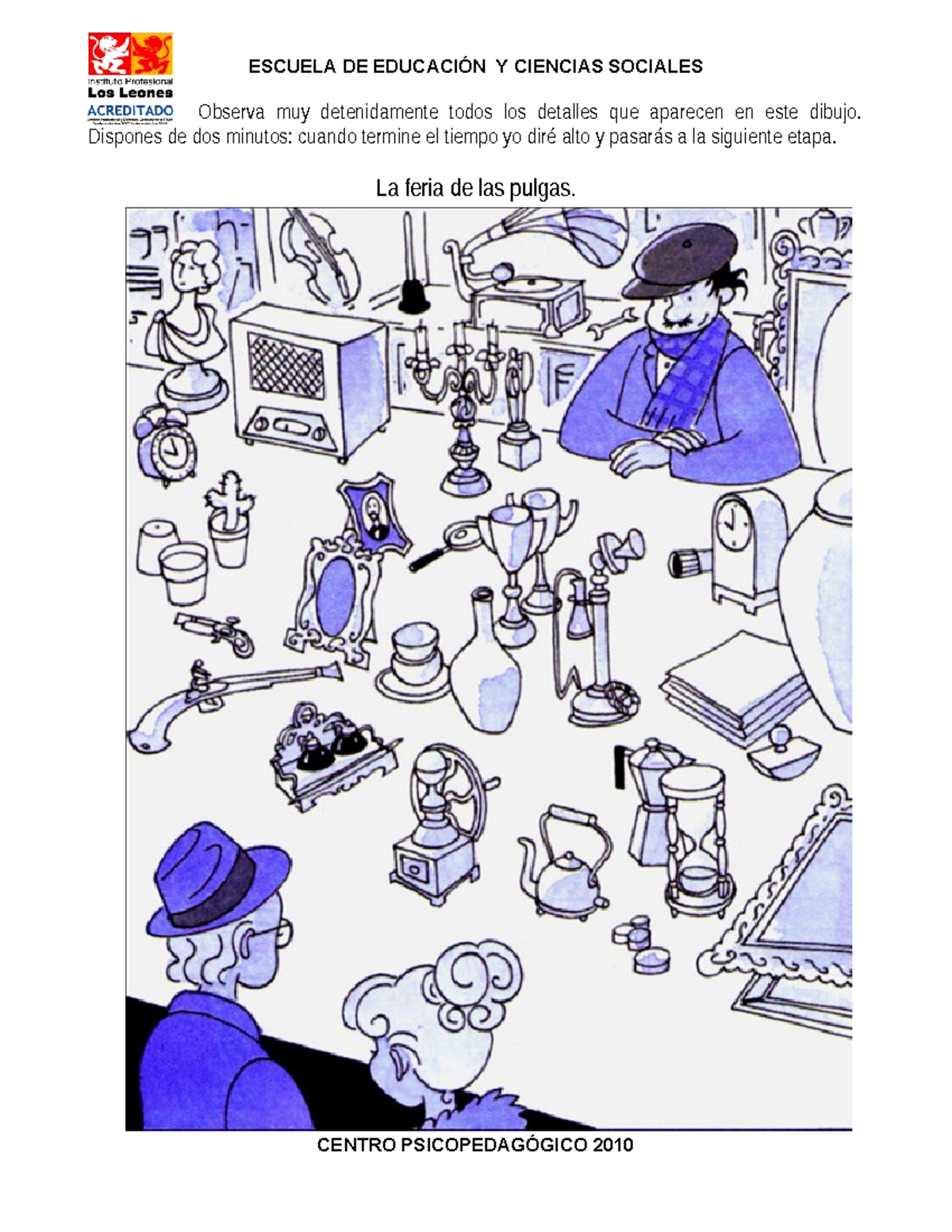 Prueba Informal de Memoria Visual - ESCUELA DE EDUCACIÓN Y CIENCIAS ...