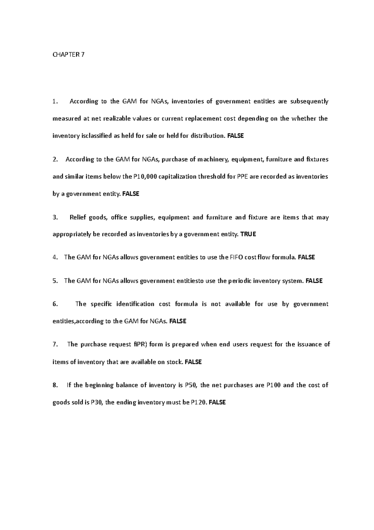 Chapter 7: Inventory Management in Government Entities (GAM for NGAs ...