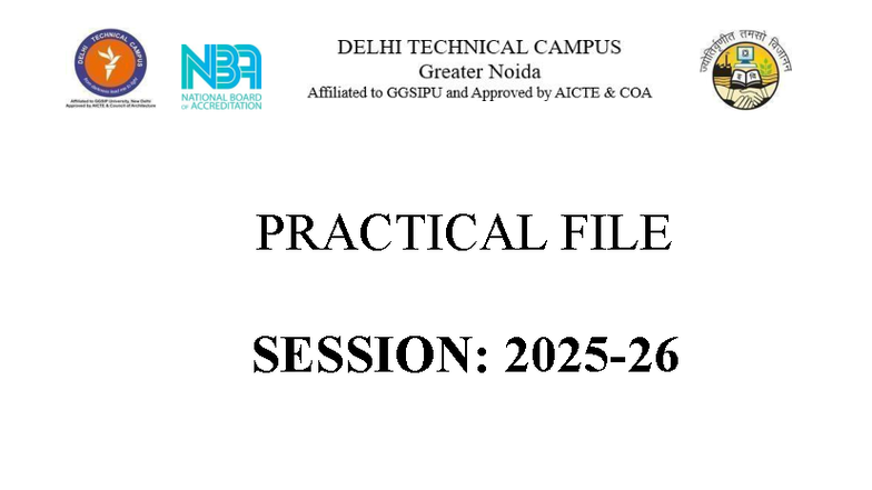 Practical File: Programming Lab Exercises (ES 153) Sem 1 - Studocu