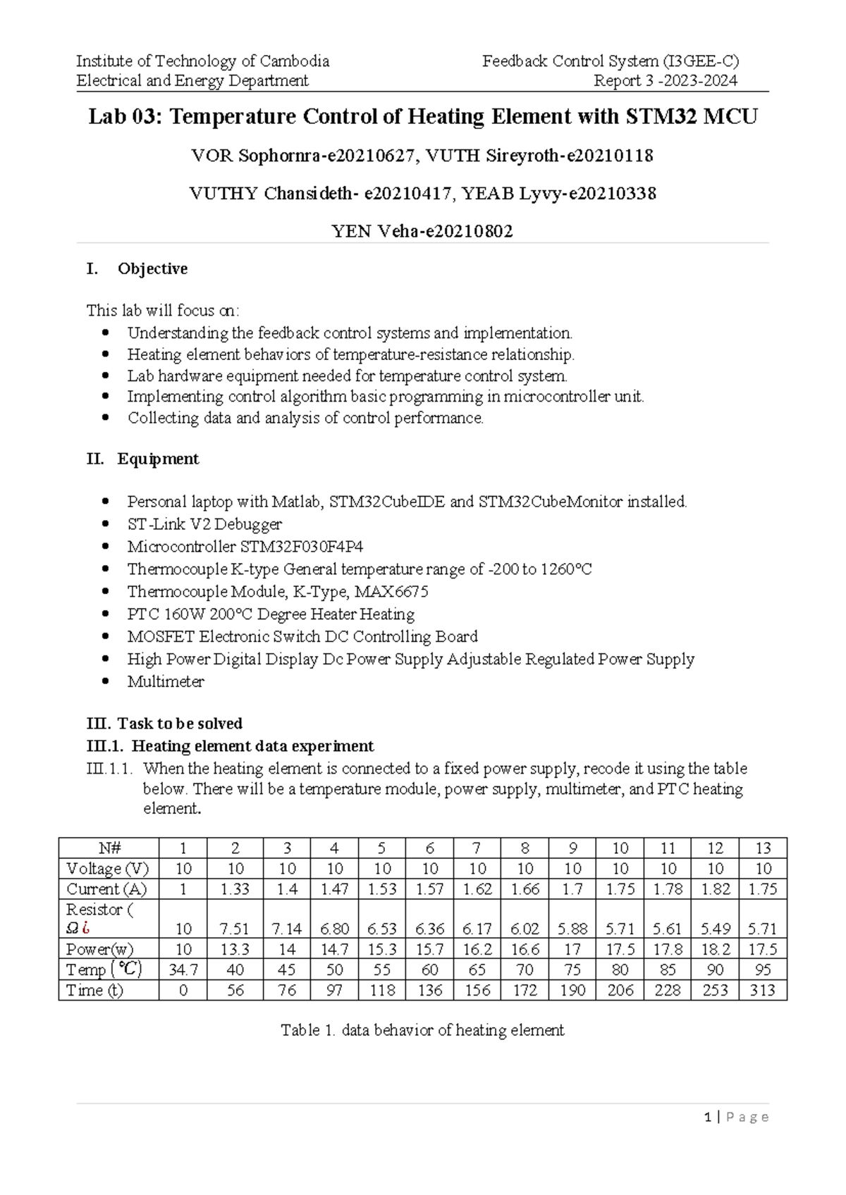 Modeling and Simulation Report 3: Temp Control with STM32 MCU - Studocu