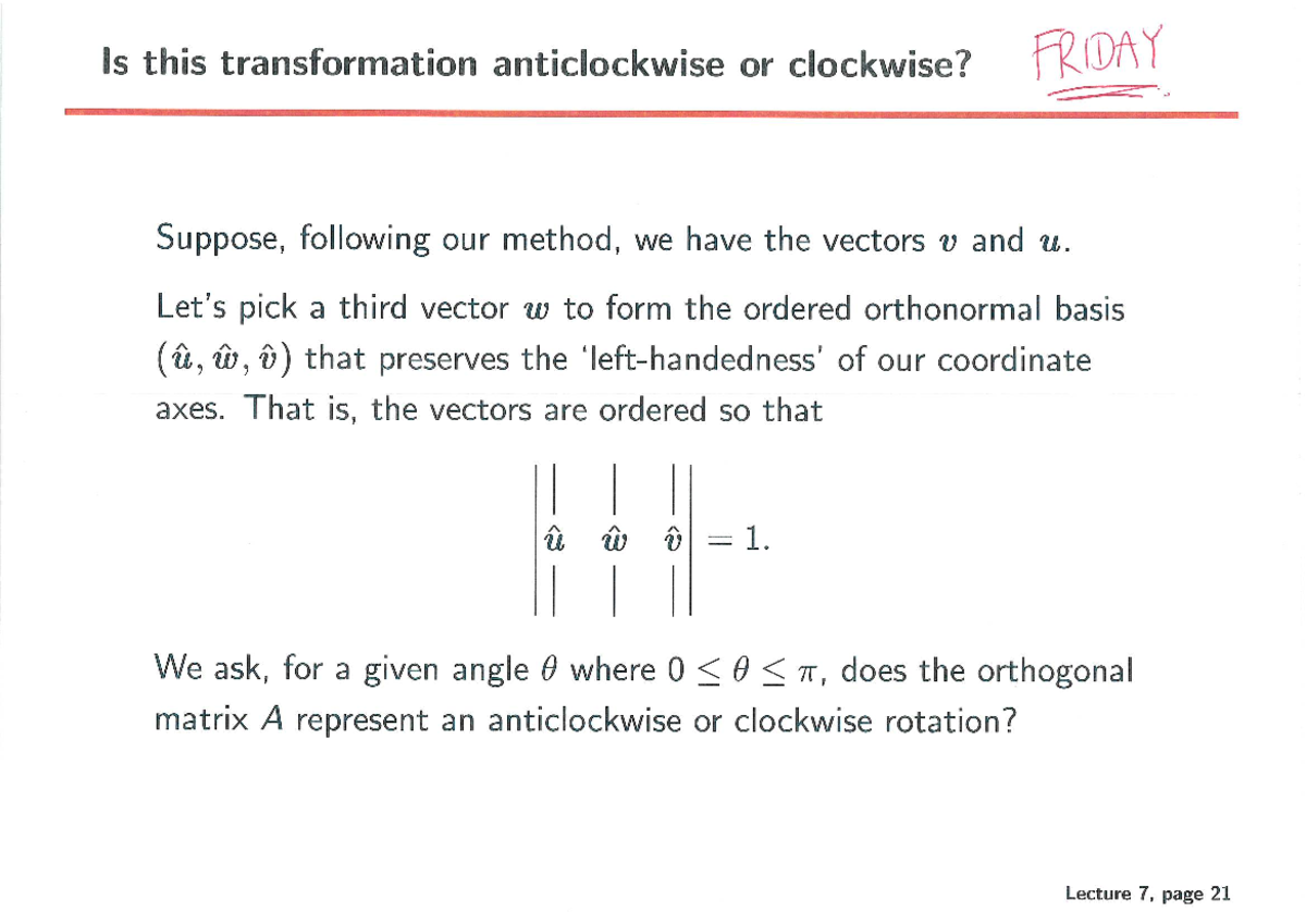 MA222 Lecture 8: Complex Vector Spaces - Studocu