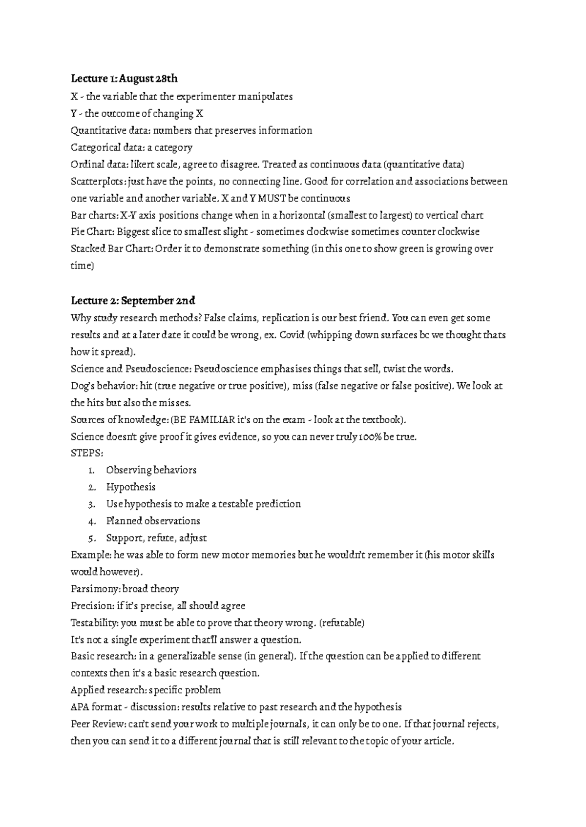 PSYC 306 - Comprehensive Lecture Notes Overview - Studocu