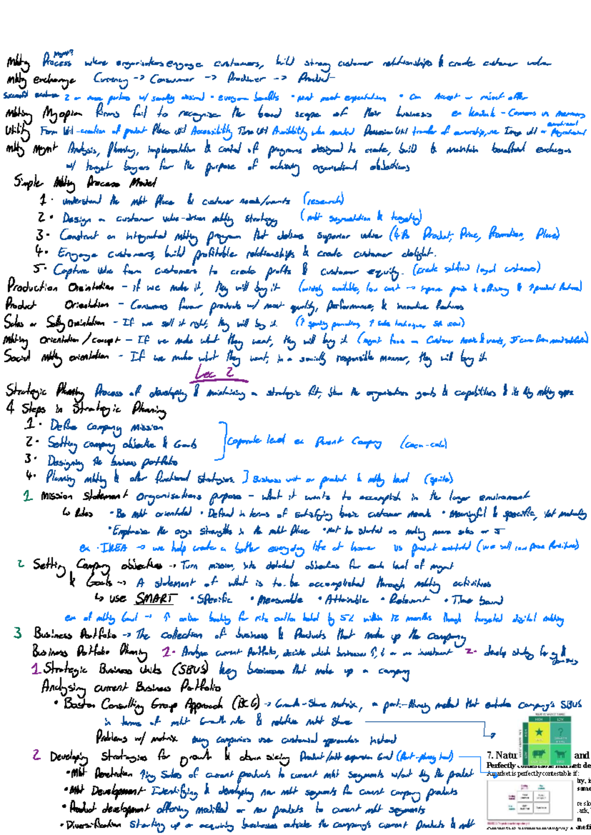 Summarised Notes on Marketing Strategies (MKT 101) - Studocu