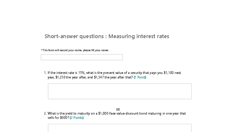 Chapter 4: Measuring Interest Rates - Questions & Exercises - Studocu
