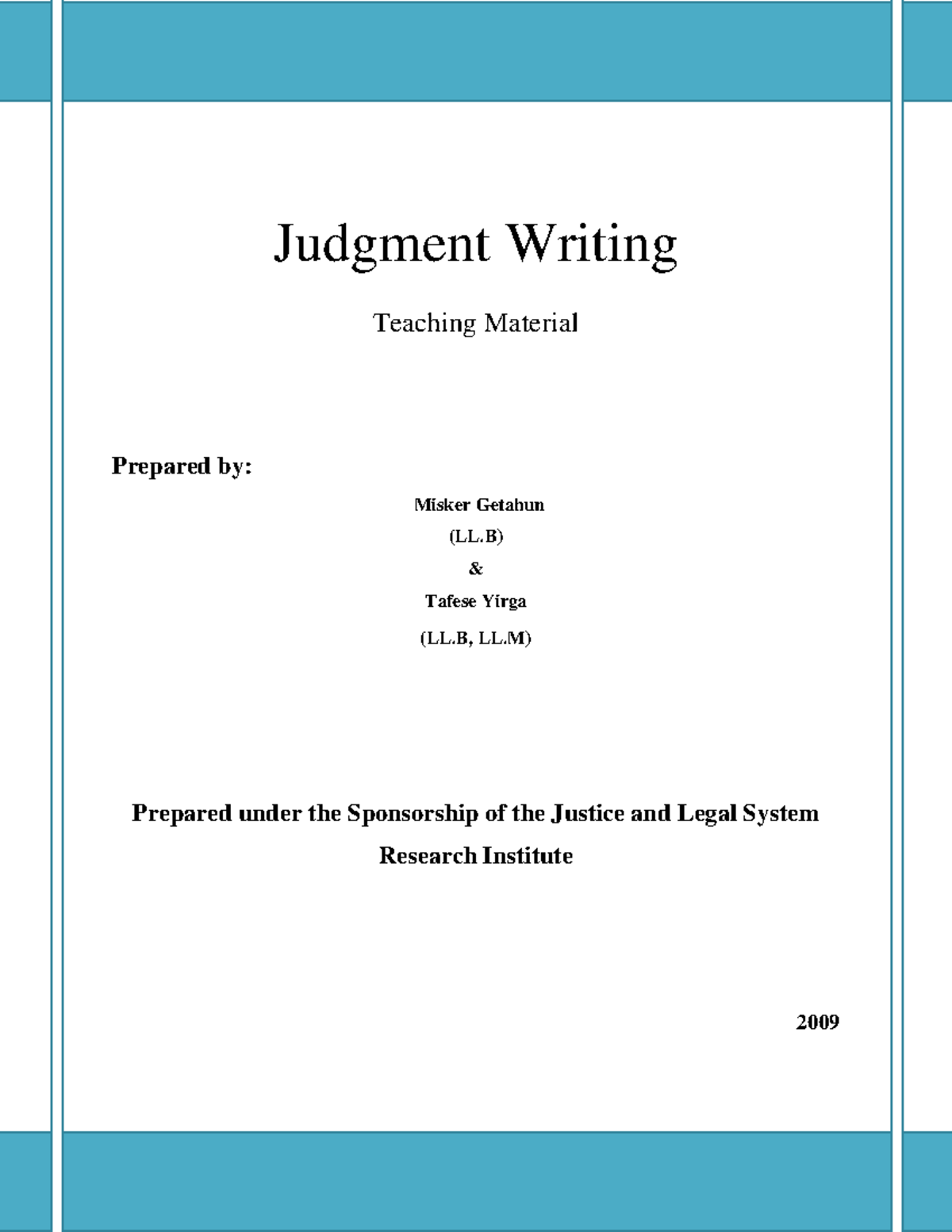 Judgment Writing Techniques for Law Students (LL - Course Notes) - Studocu