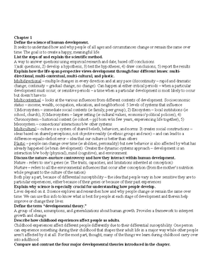 Psy 220 exam 3 study guide - PSY 220 Exam 3 Study Guide Chapter 9 ...