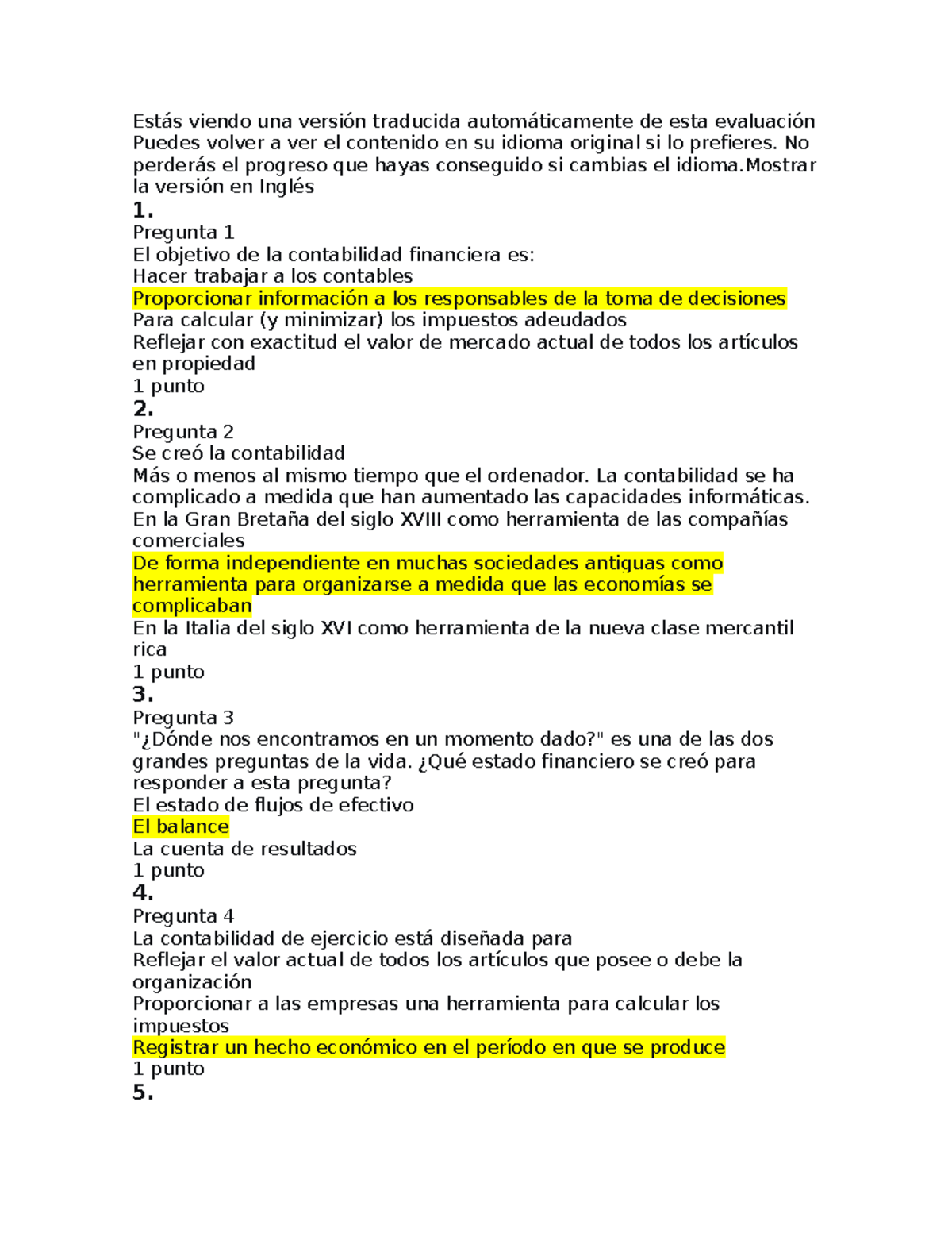 Contabilidad para la Toma de Decisiones - Examen Final - U. de Michigan ...
