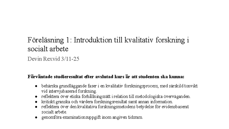 Introduktion till kvalitativ forskning i socialt arbete - reflektera ...