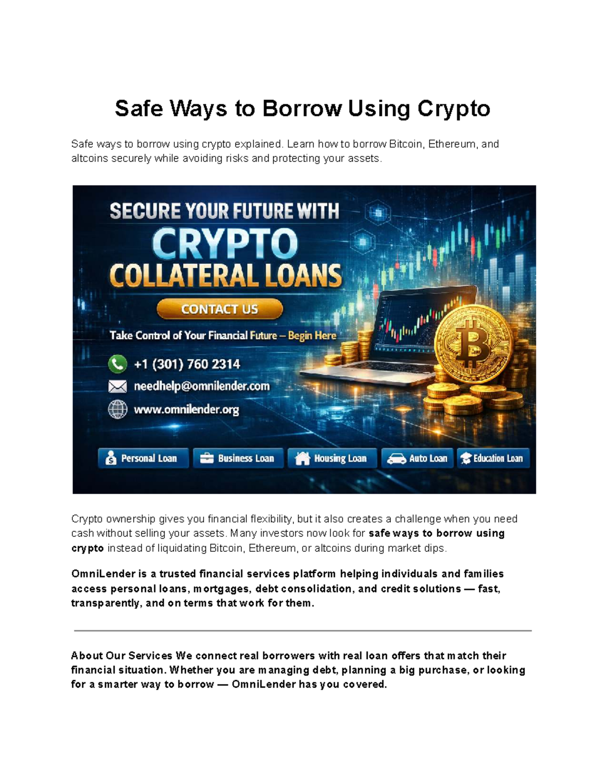 Safe Ways to Borrow Using Crypto: A Comprehensive Guide - Studocu