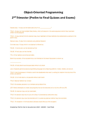 UGRD-CS6203 C Object Oriented Programming Final Lab Exam - UGRD-CS6203C ...