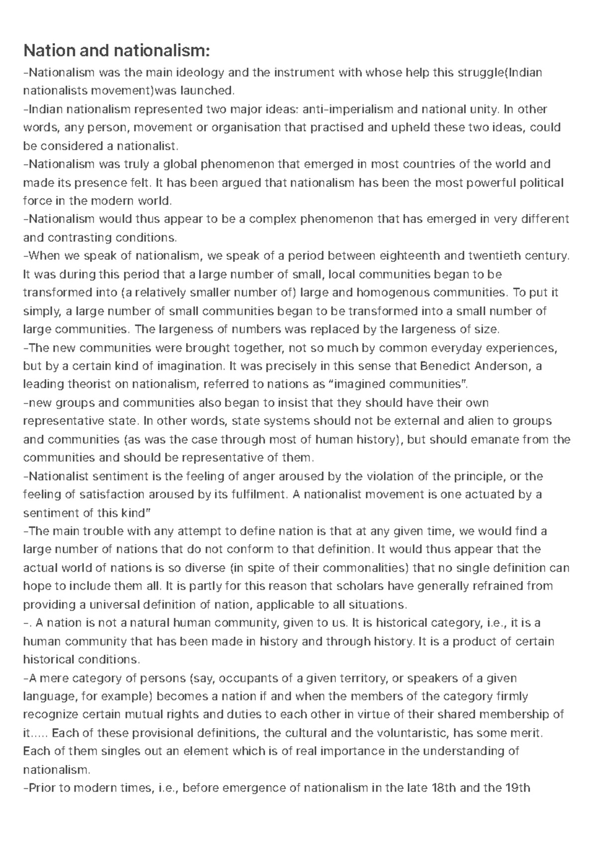Nation and Nationalism: Key Concepts in Political Ideologies (POL 101 ...