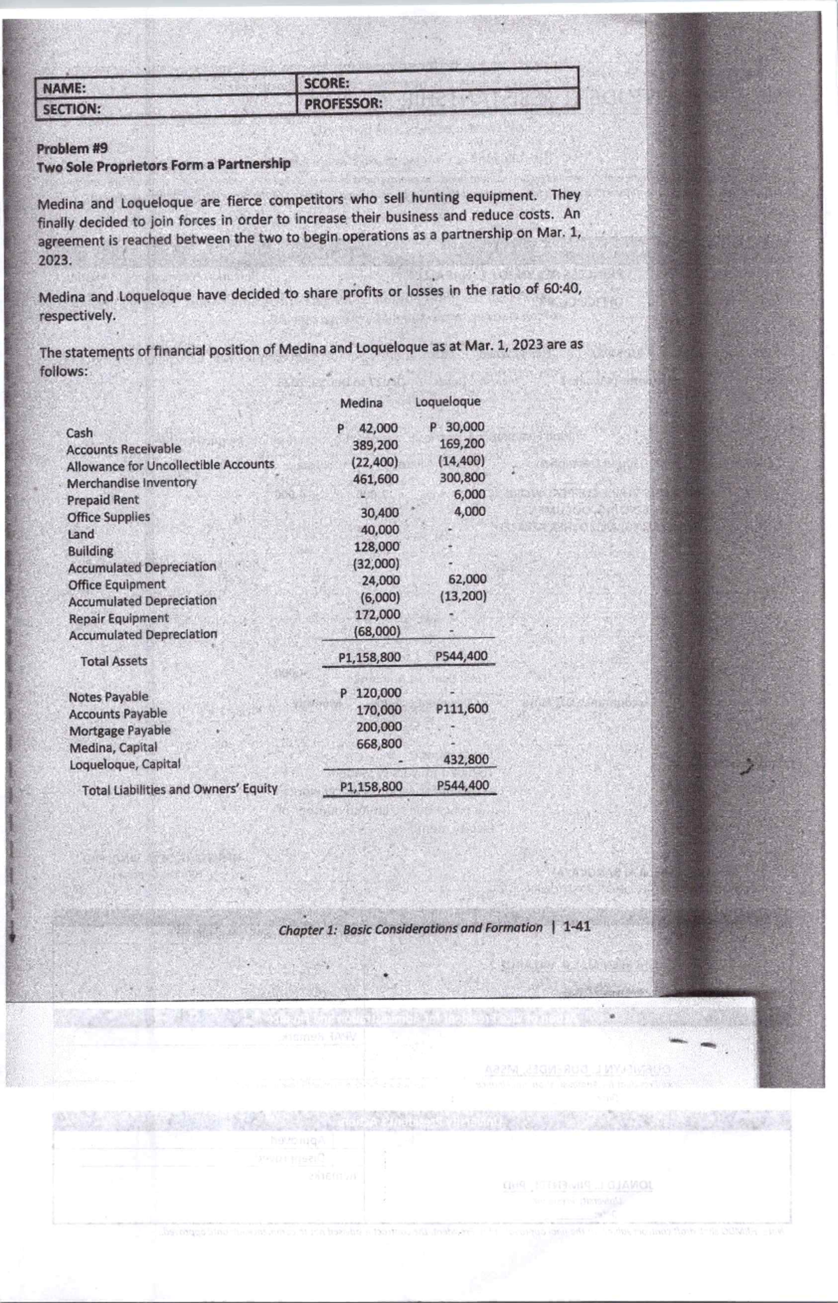 AEC 02 Assignment: Formation of Partnerships and Capital Contributions ...