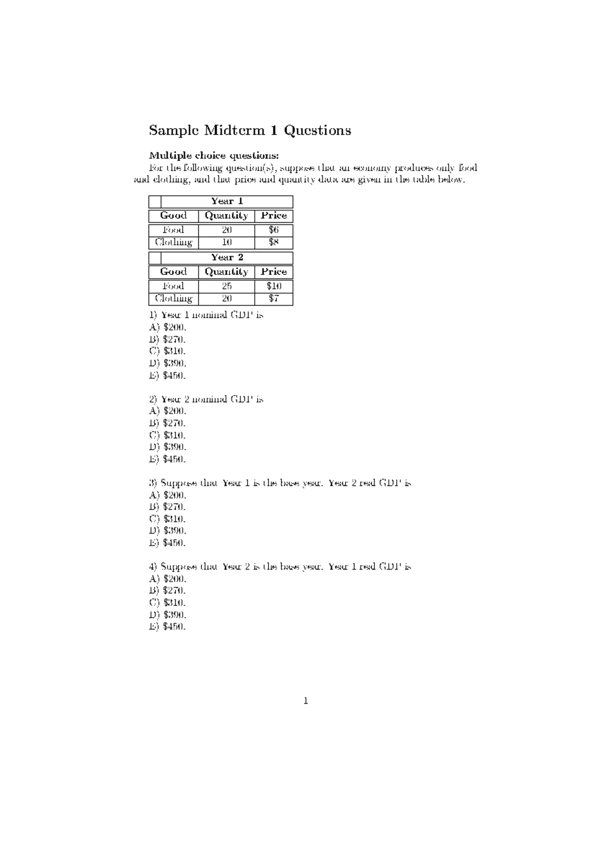 ECON 301: Practice Final Exam Questions & Economic Effects of Energy ...
