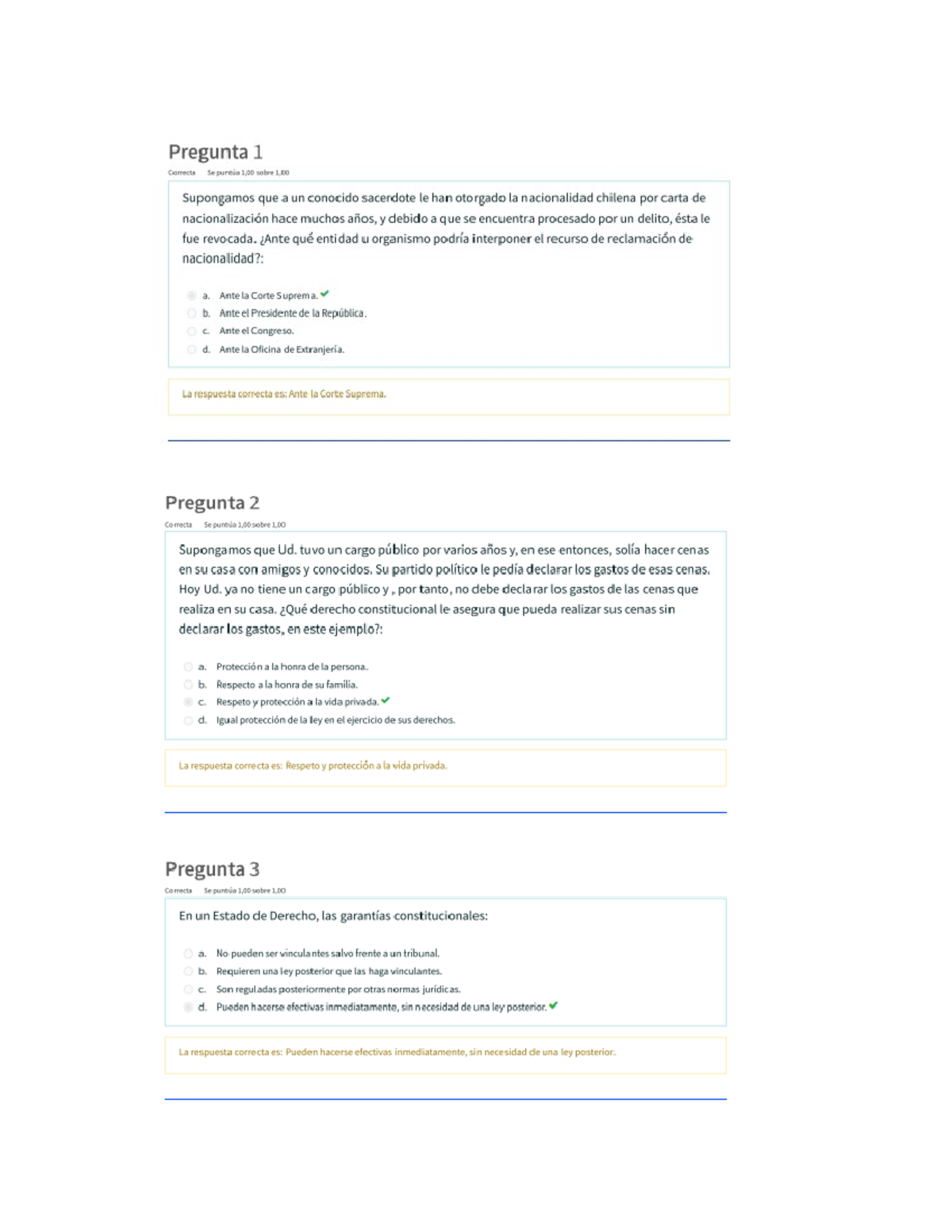 Prueba 2 de Derecho Constitucional - Análisis de Respuestas y Temas ...