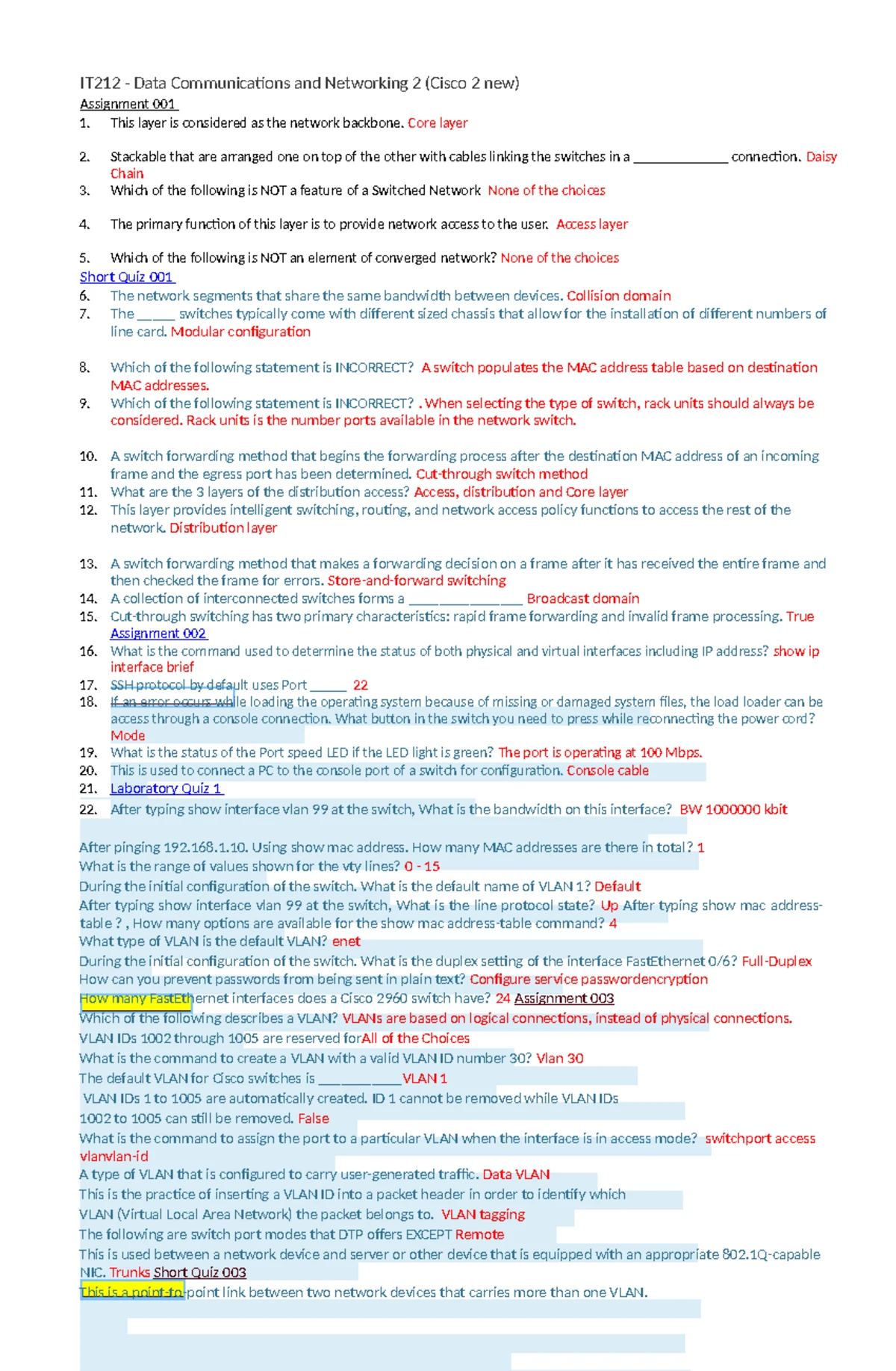 UGRD-IT6201D Data Communications and Networking 2 Prelim Q2 Exam Review ...