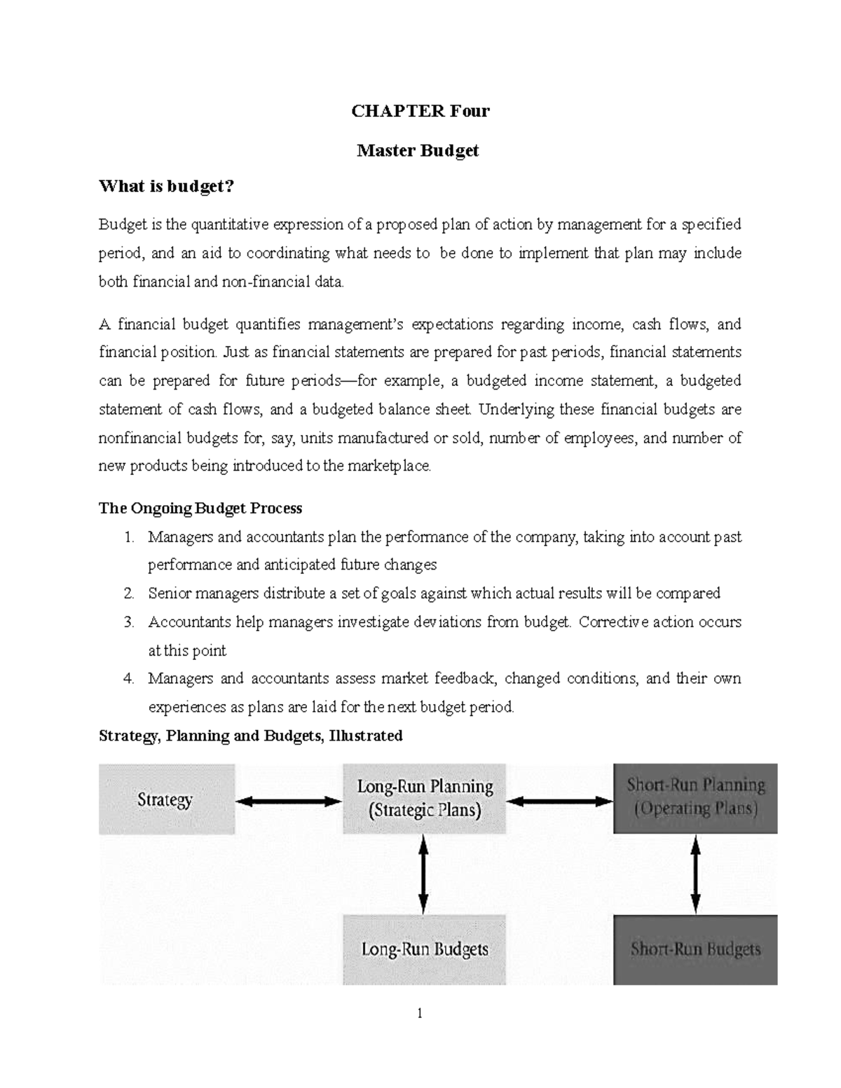 Chapter 4 - Master Budget Overview in Cost & Management Accounting II ...