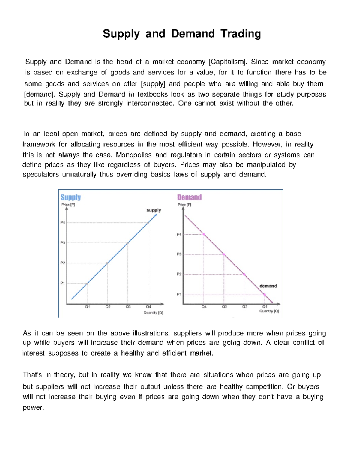 Supply and Demand Trading Strategies - Chapter Overview - Studocu