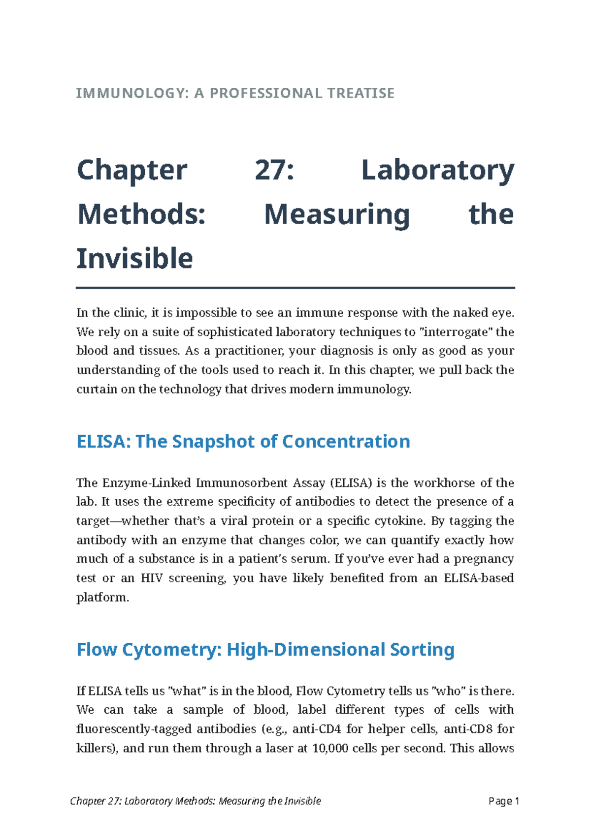 IMMUNOLOGY: Chapter 27 - Lab Methods for Measuring Immune Responses ...