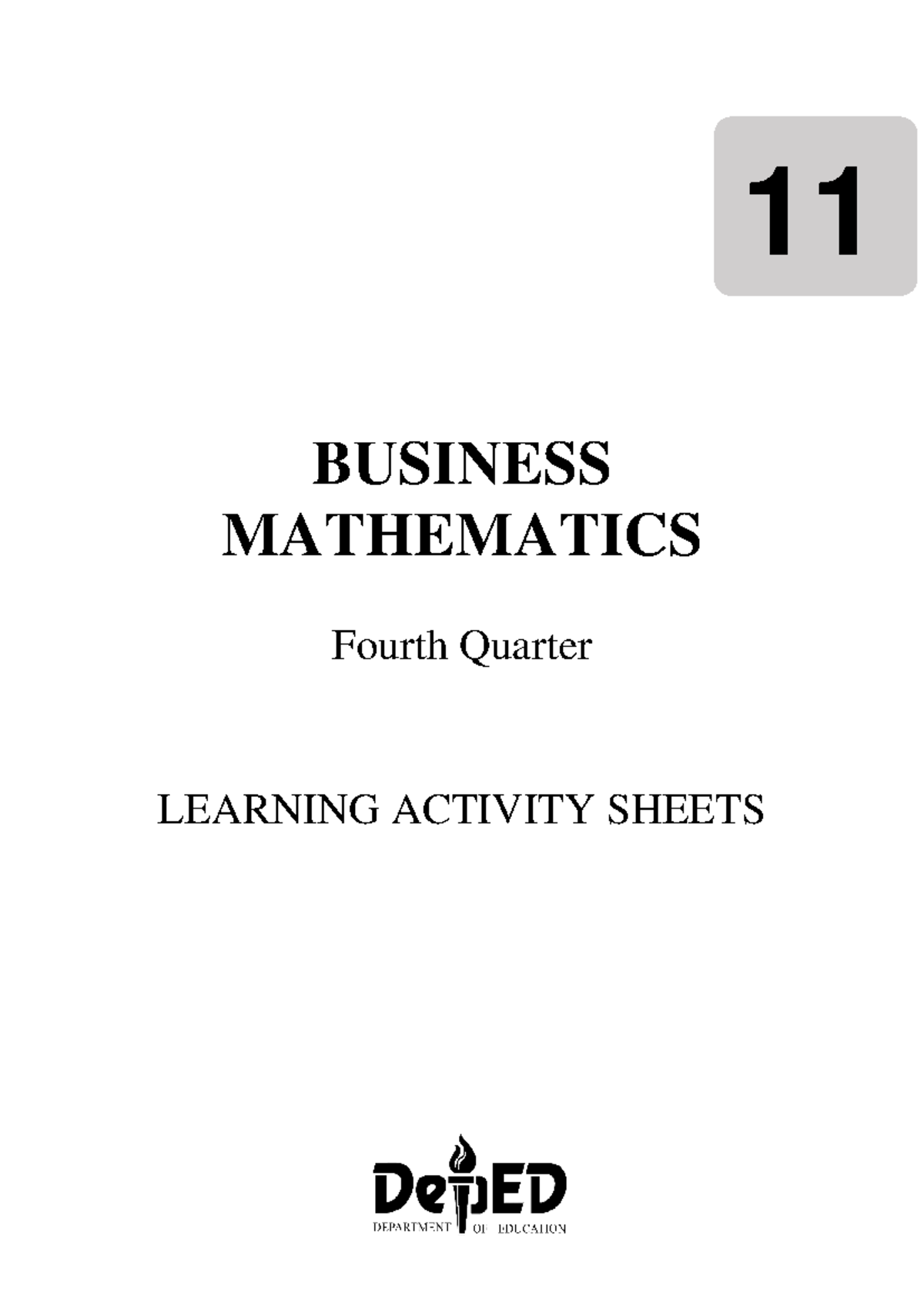 Learning Activity Sheets in Business Mathematics (ABM_BM11) - Studocu