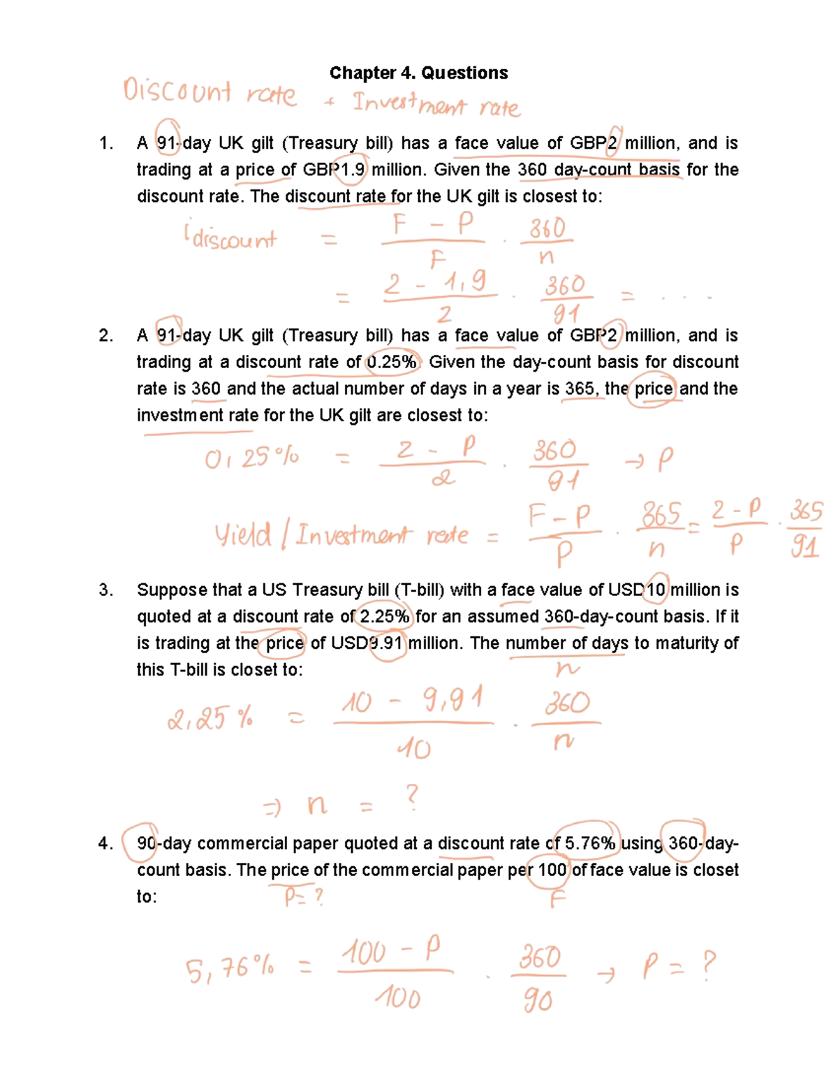 Chapter 4. Financial Instruments & Valuation Questions - Studocu
