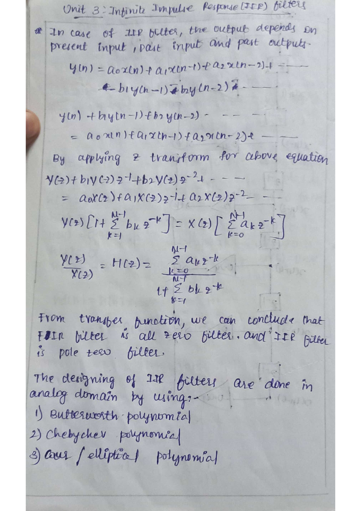 Dsp chapter 3 - Electronics and Communication Engineering - Studocu