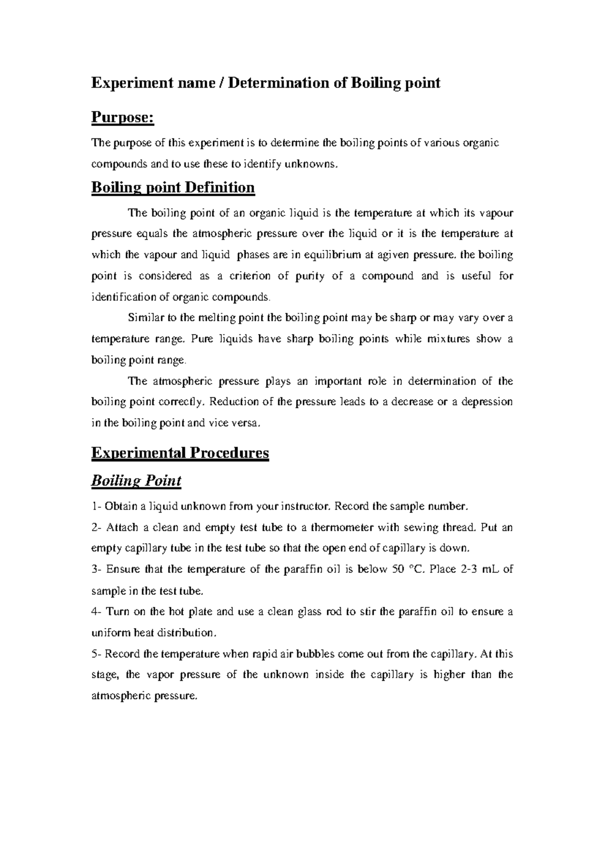 ع1-فdetermination of melting points - Experiment name / Determination ...