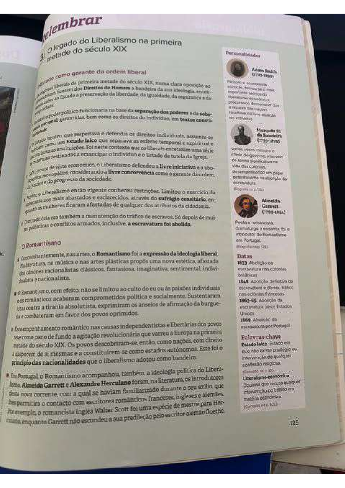 resumo sobre o legado do liberalismo na primeira metade do século XIX ...