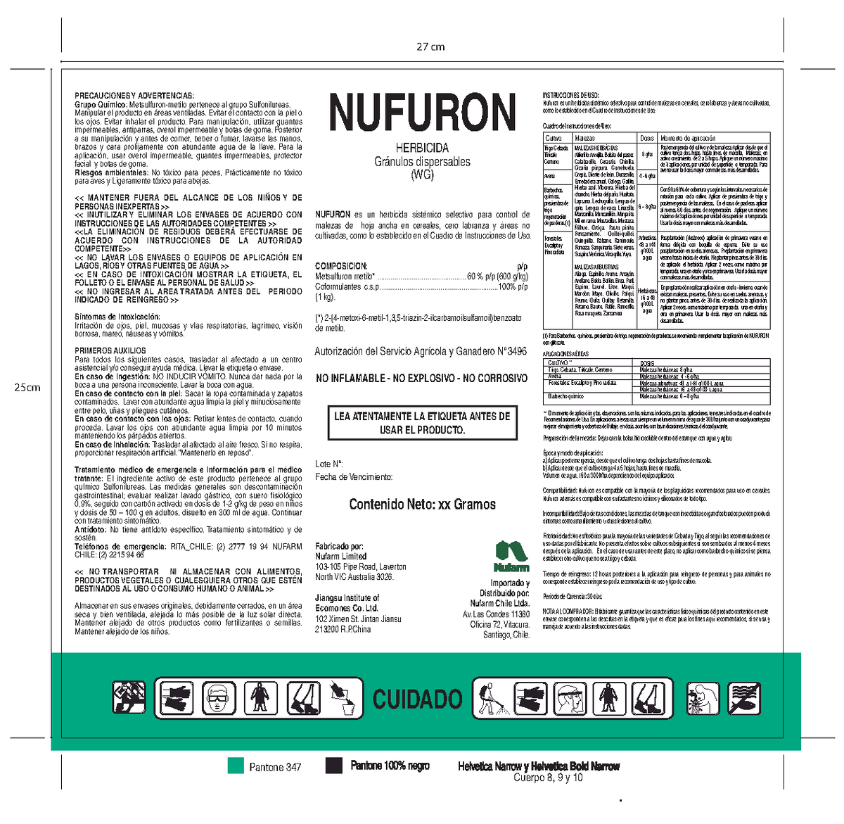 Nufuron 02-01-2018 - Resumen Quimica - Autorización del Servicio Agrícola y  Ganadero N° NUFURON - Studocu