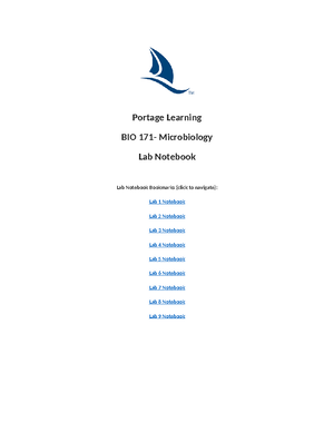 Portage BIOD171 Microbiology Lab 1 Transcript - Microbiology Lab ...