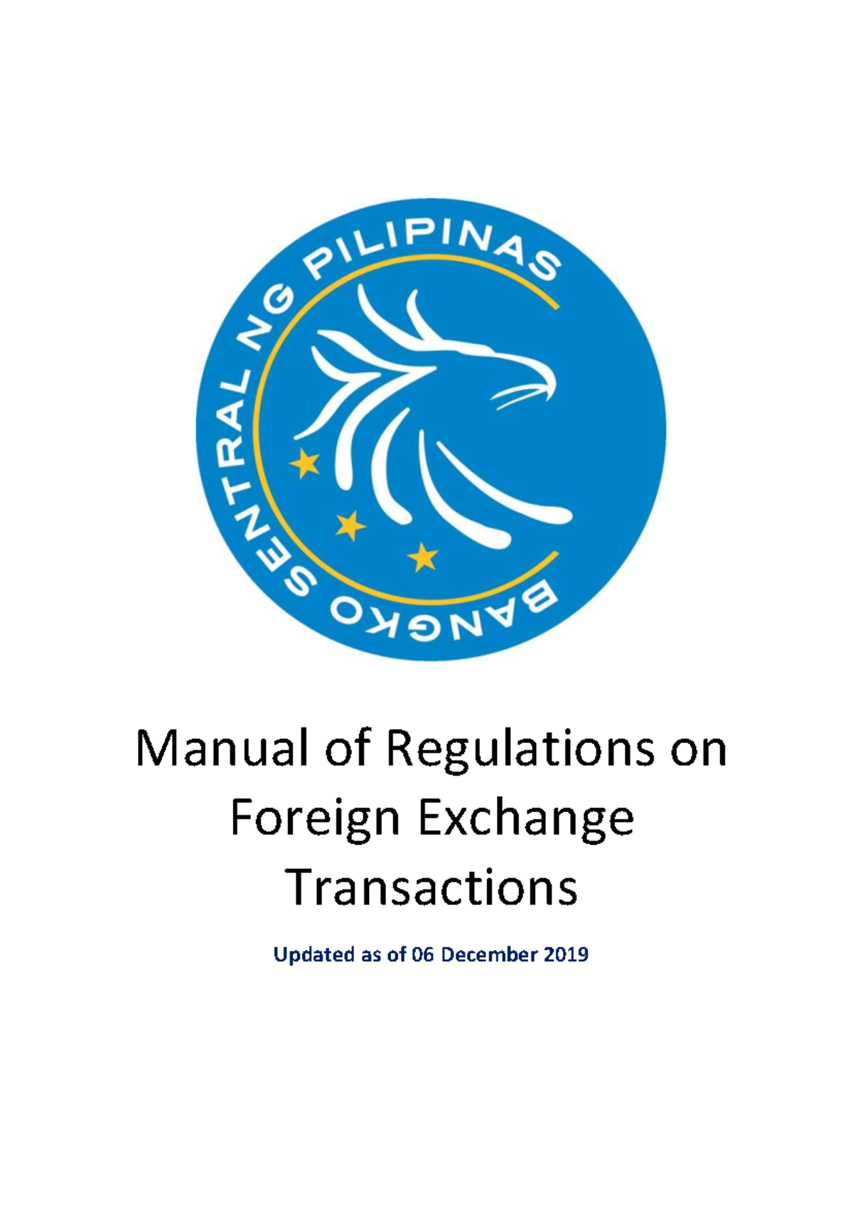 Revised Manual of Regulations on Foreign Exchange Transactions (Updated ...