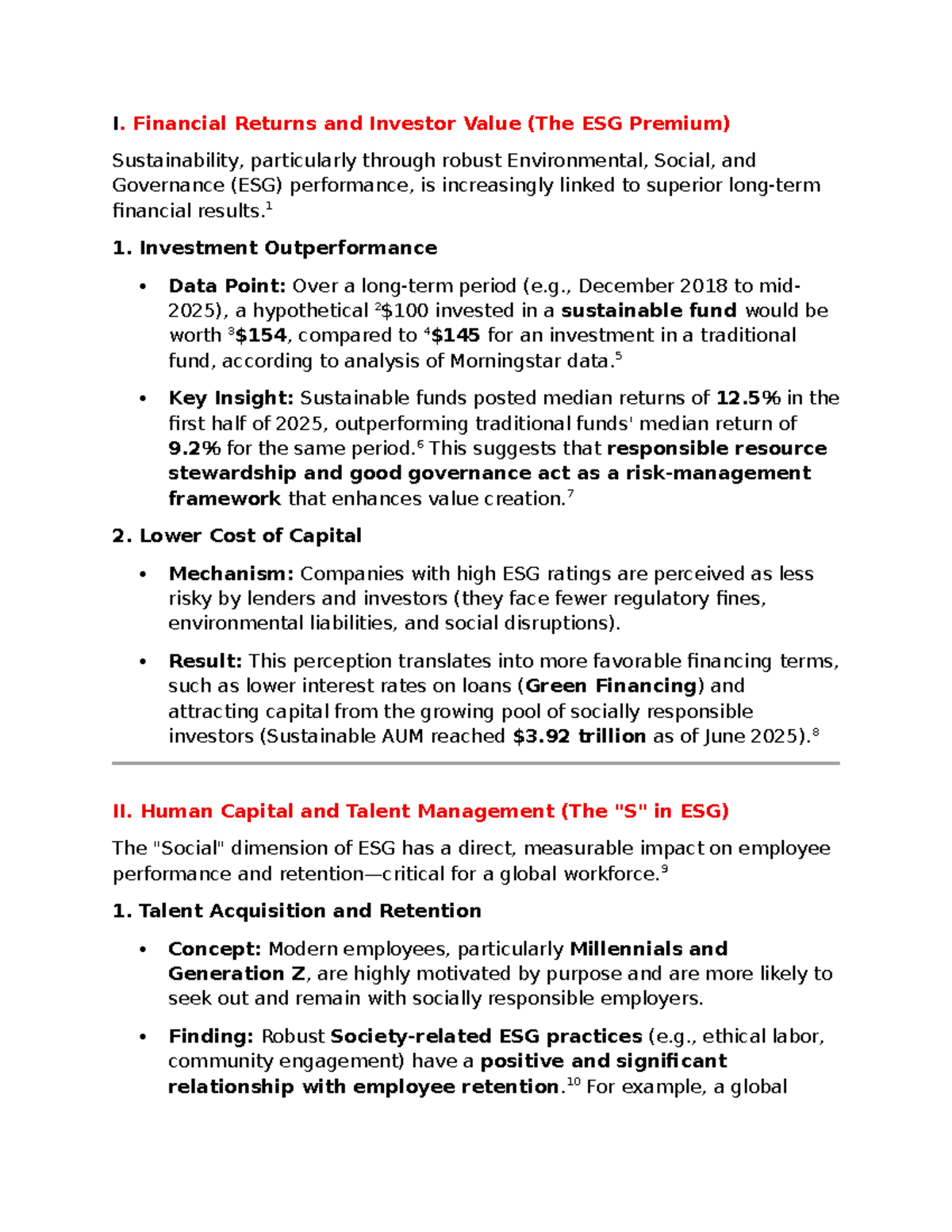 Financial Returns & ESG Impact: Investor Value Insights (FIN 101) - Studocu