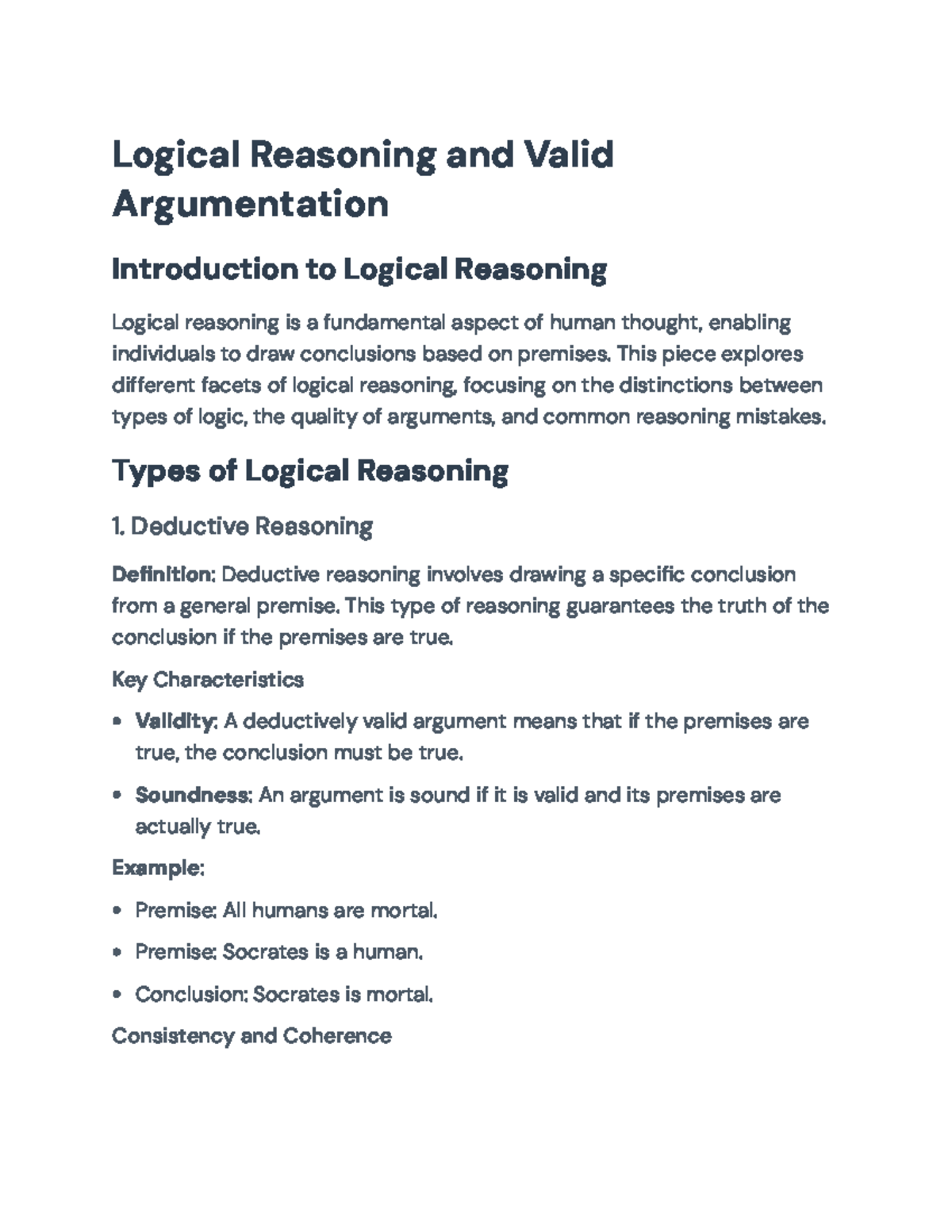 Logical Reasoning (LR101): Overview of Deductive, Inductive ...
