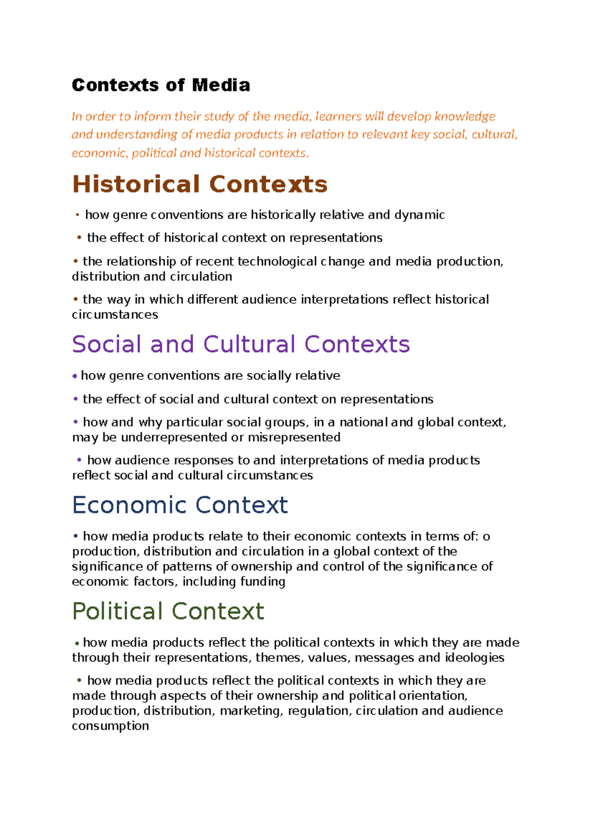Contexts of Media: Historical, Social, Economic, and Political Insights ...