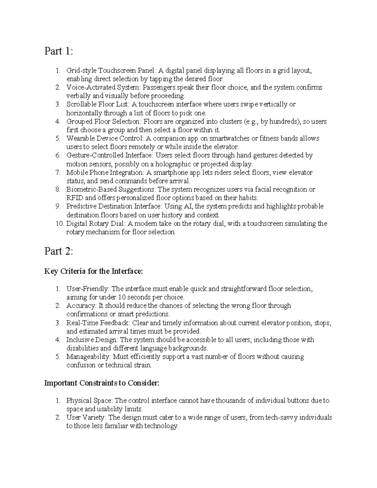 Elevator Interface Design: Innovative Selection Methods & Criteria ...