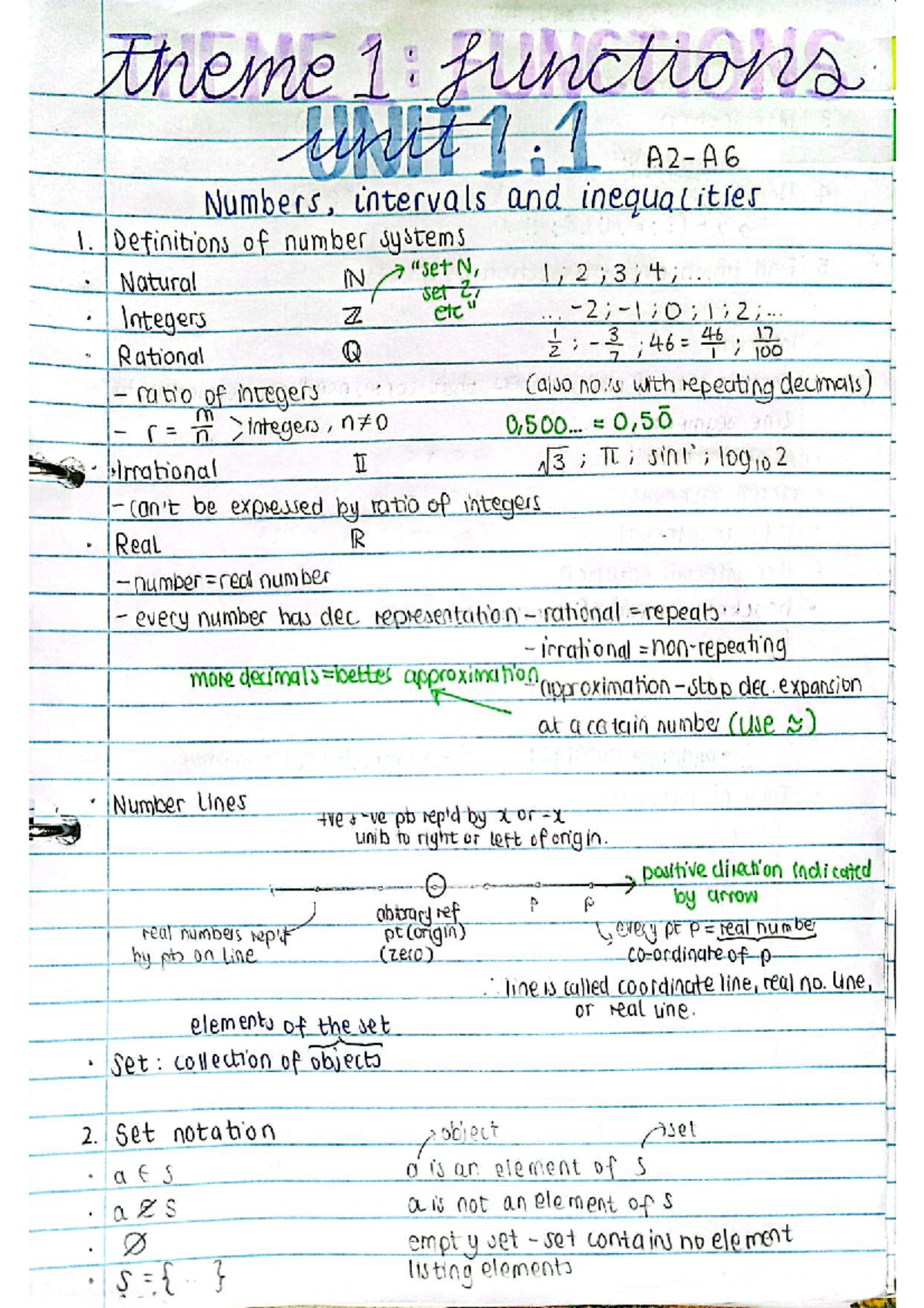 Wtw 158: Unit 1.1 - Functions, Numbers, Intervals & Inequalities - Studocu