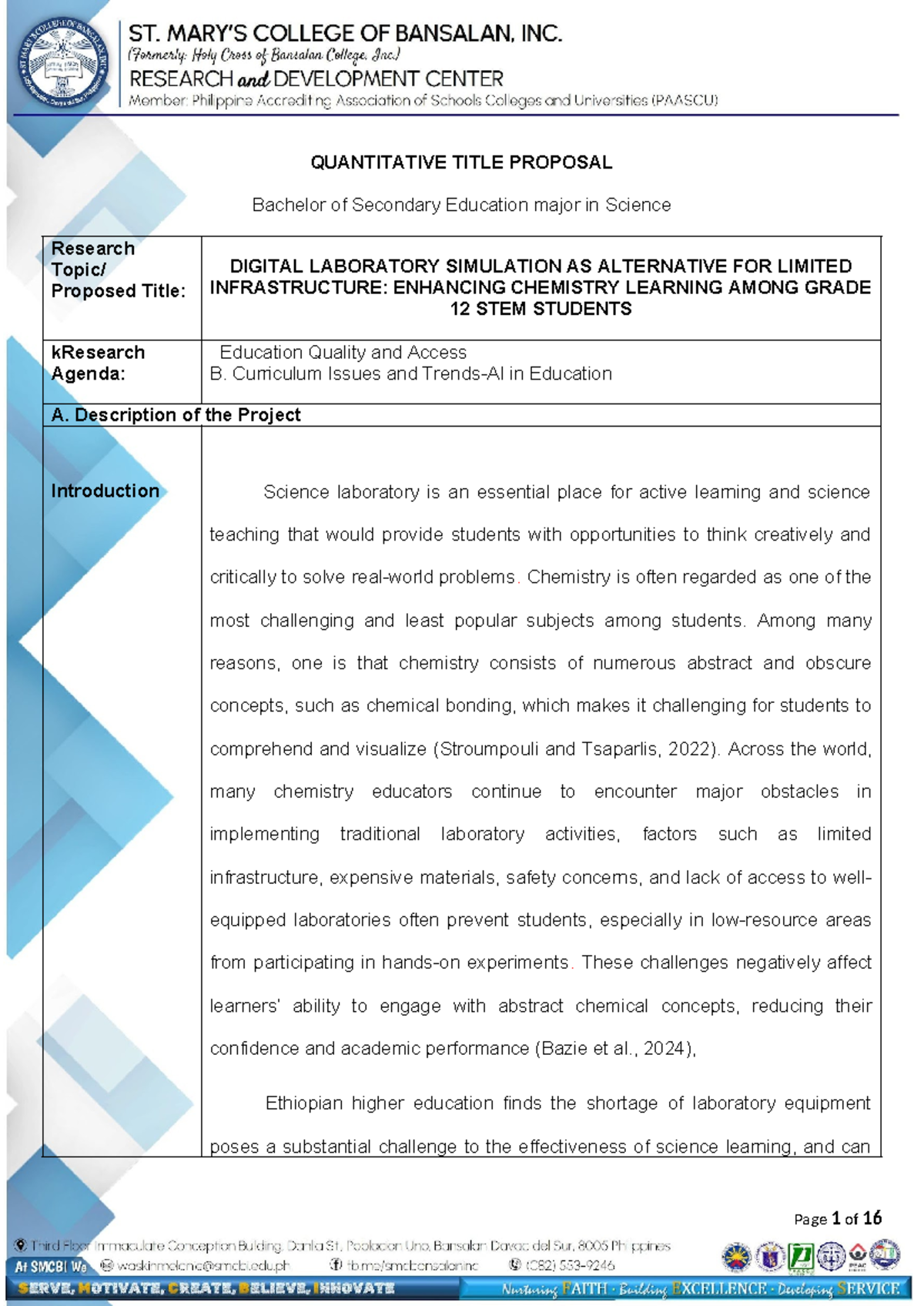 EDUC 101: Digital Lab Simulations for Enhancing Grade 12 STEM Chemistry ...