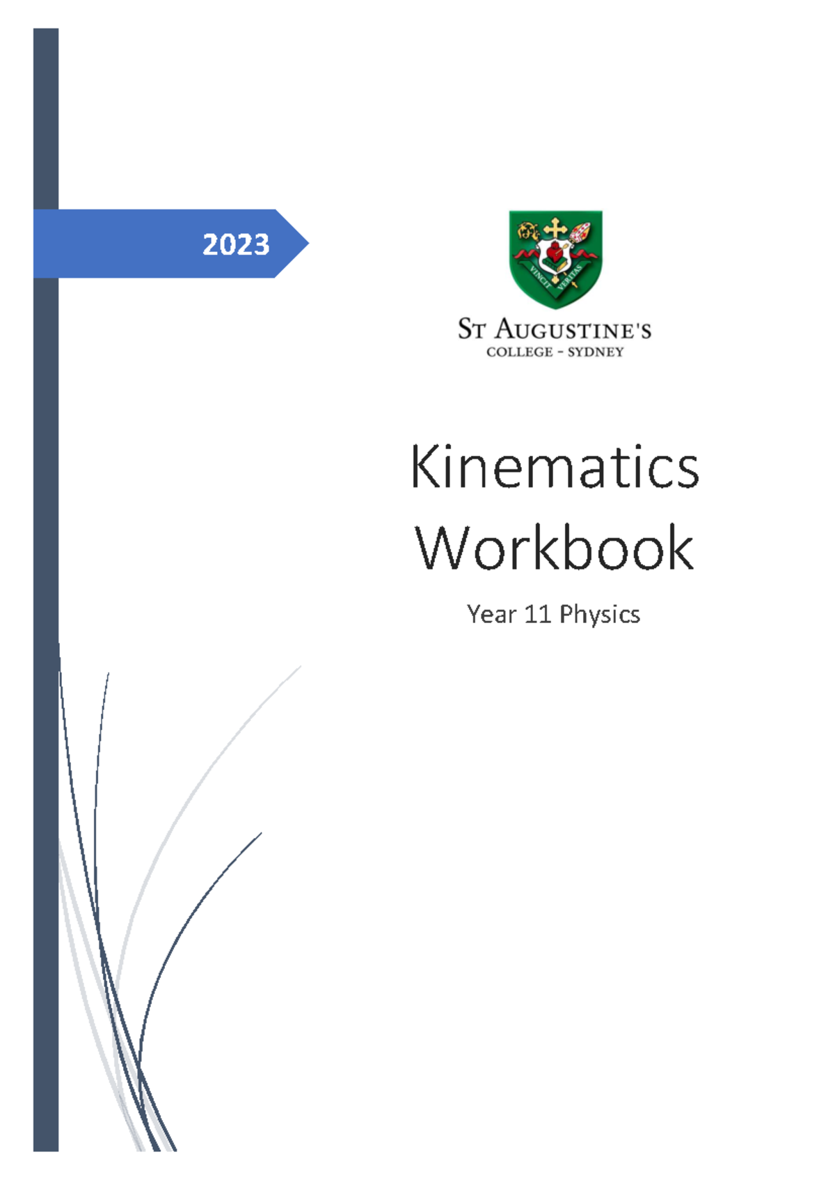 Kinematics Workbook Year 11 Physics: Motion & Equations - Studocu