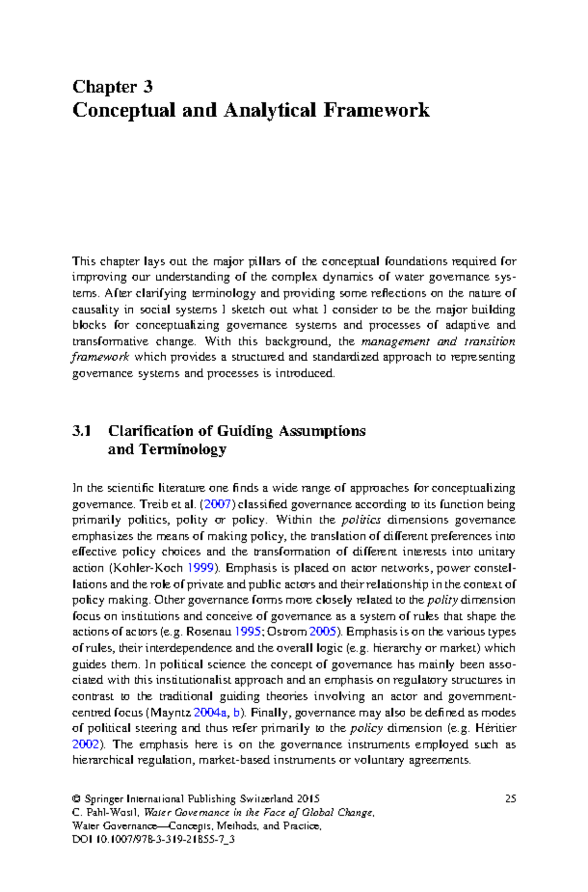 Pahl-wostl 2015 - Chapter 3 Conceptual and Analytical Framework This ...