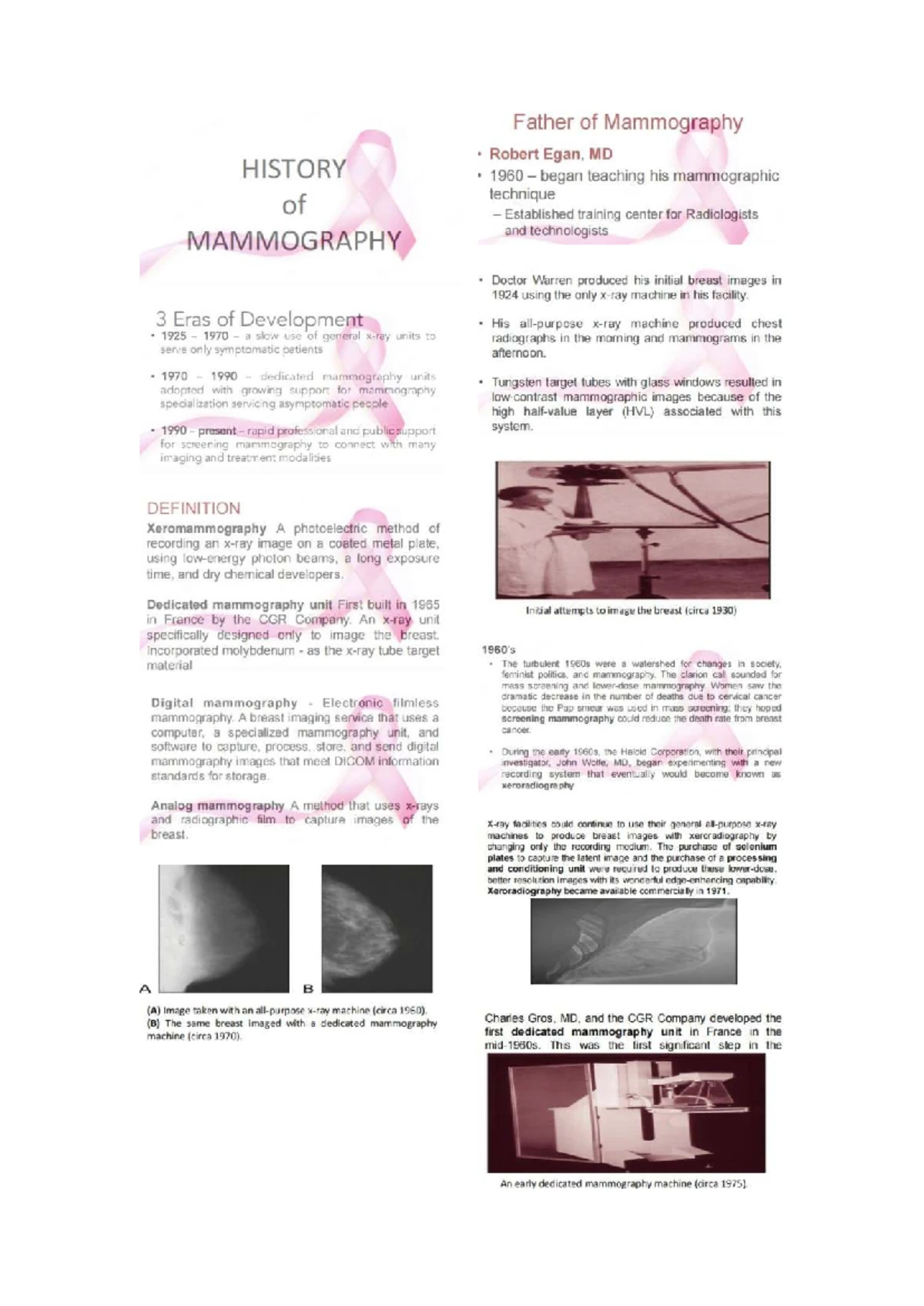 Mammography Lecture Notes: Routine Projections & Techniques - Studocu