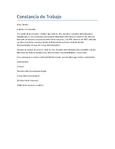 Modelo Constancia Trabajo Peru Word
