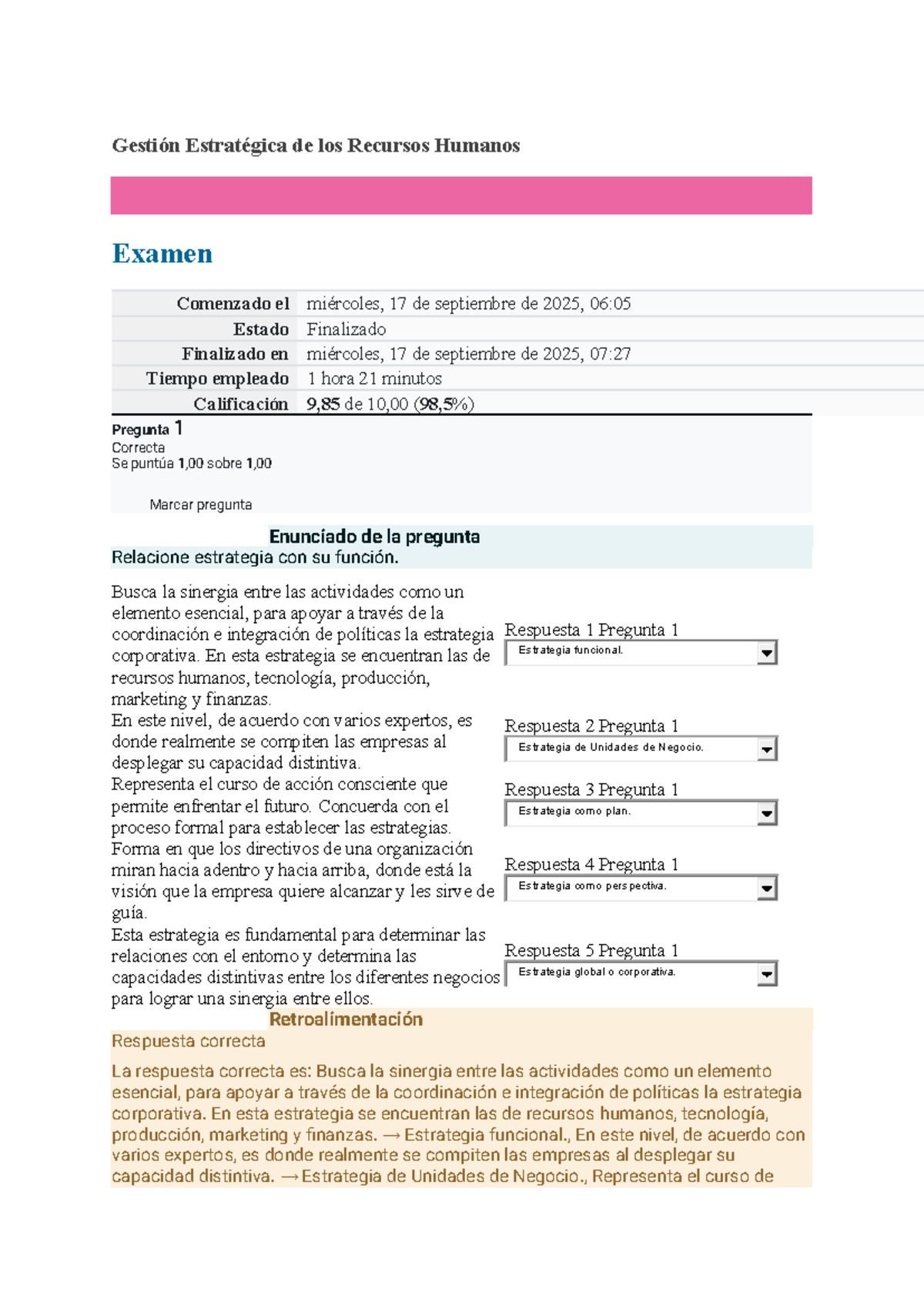 Examen Final de Gestión Estratégica de Recursos Humanos (GERH 2025 ...