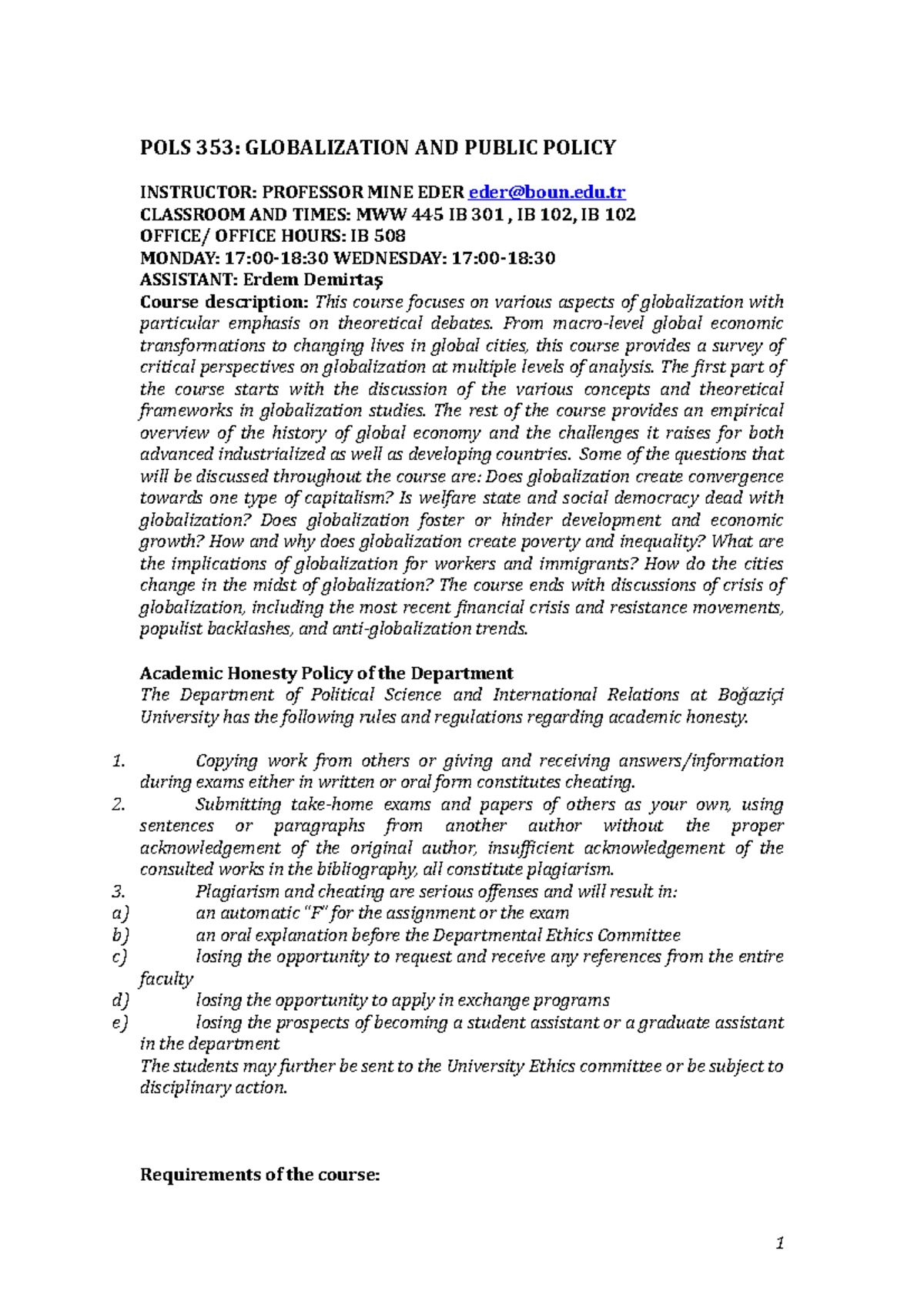 POLS35301 - Lecture Notes on Globalization and Public Policy - Studocu