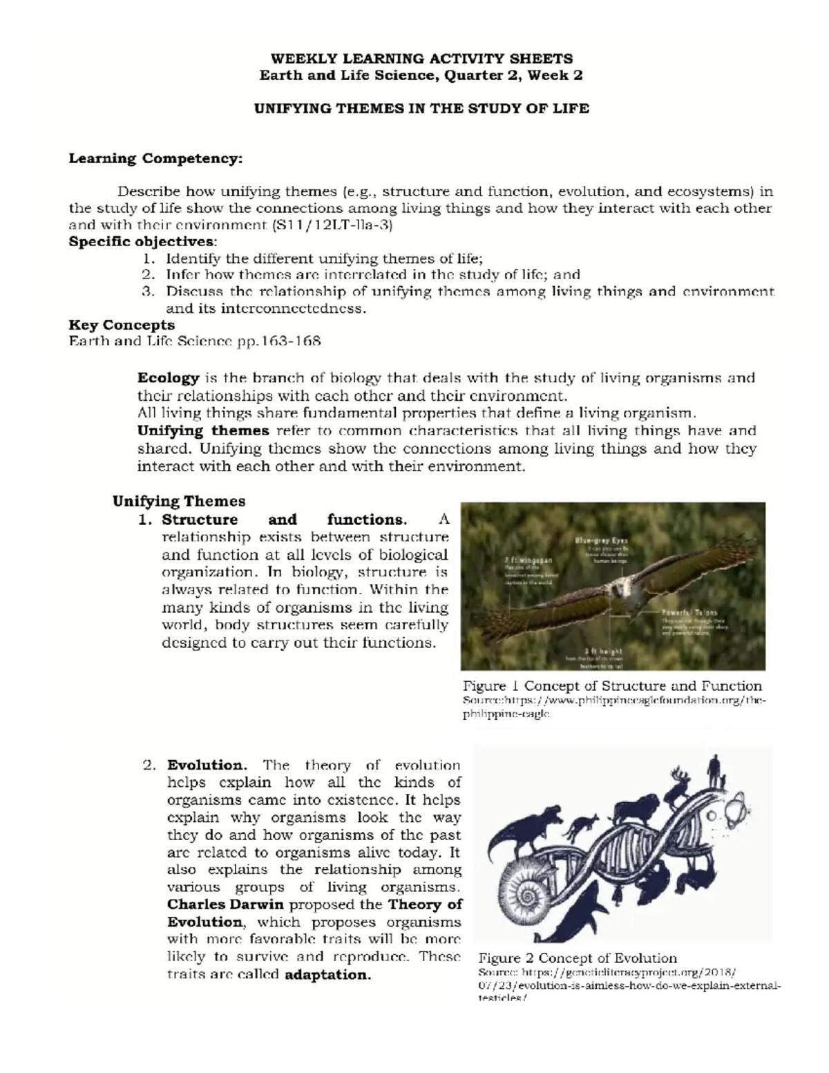 Unifying Themes in Earth and Life Science - ELS12 Q2 Week 2 - Studocu