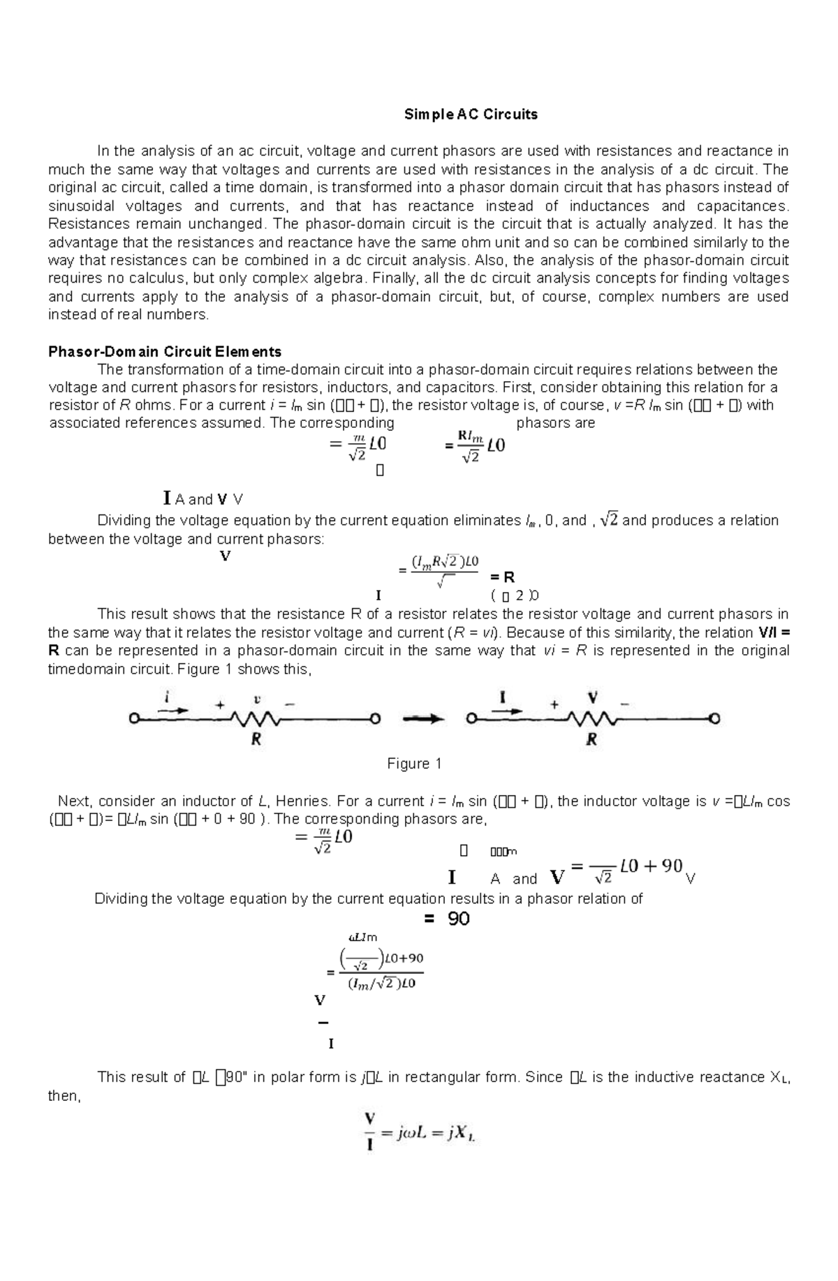 Simple AC Circuits - The original ac circuit, called a time domain, is ...