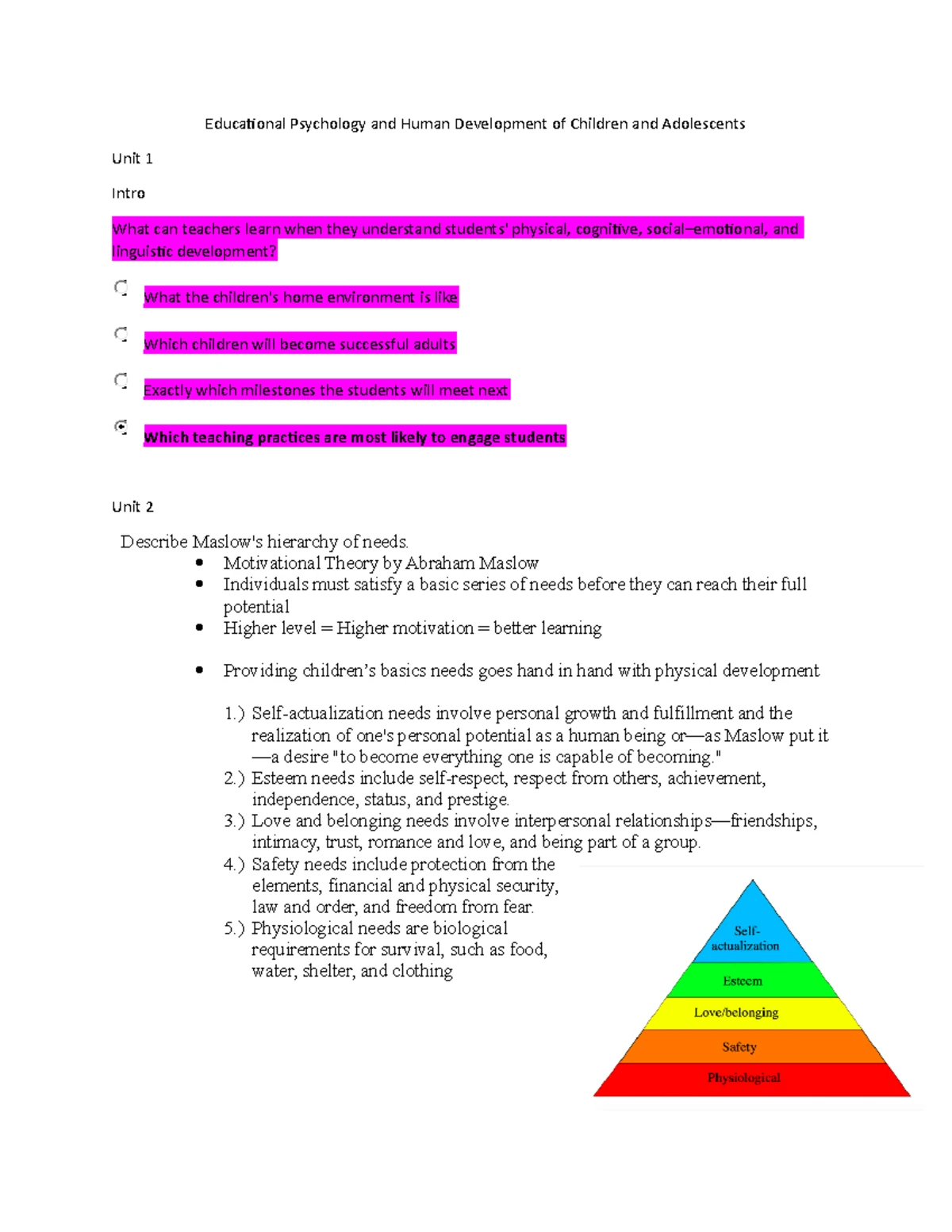 D307 Task 2 - Personal Educational Philosophy: A Constructivist ...