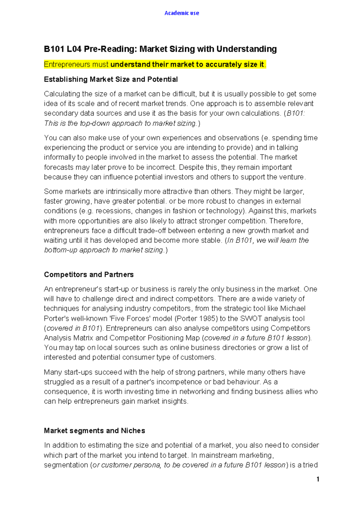 Curated visual reference: Market Sizing Analysis Roles Reference: B101 Market Sizing Competitor Analysis Strategies For Entrepreneurs