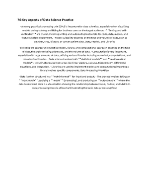 Introduction to Data Science - CS442 - VU - Studocu